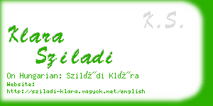 klara sziladi business card